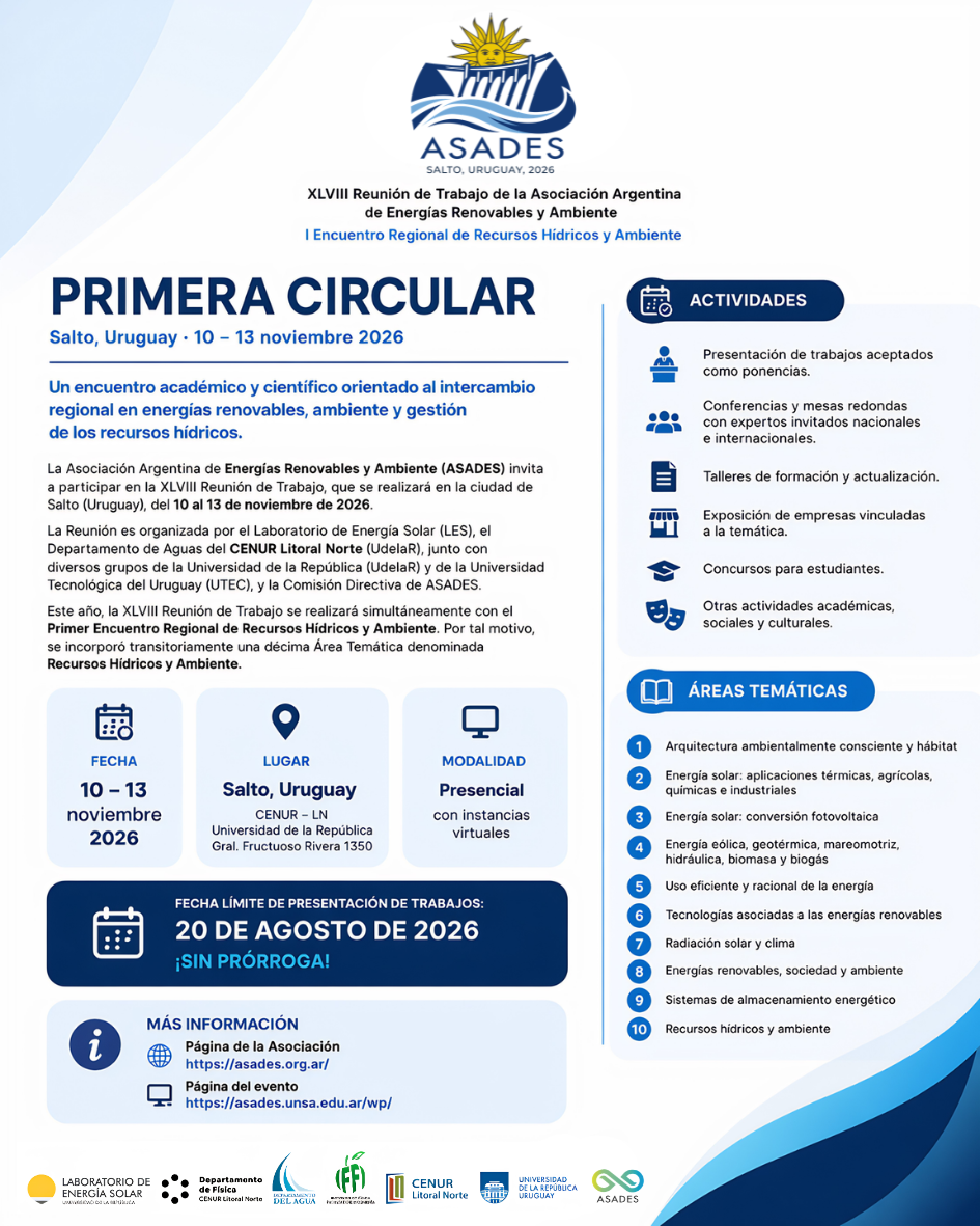 Primera Circular ASADES 2026
